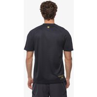Marineblaues synthetisches Fitness-T-Shirt für Herren