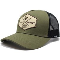 5-Panel Trucker Cap / Recycelt / Erwachsene / Einheitsgröße (Oliv/Schwarz)