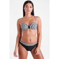 Damen LASCANA Bügel-Bikini im schwarz-weißen Karodruck
