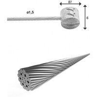 XLC Bremsinnenzug BR-X85 2000mm, Ø 1,5mm, Quernippel Ø7x6mm