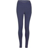 Basic Yoga Leggings Crossed Waist, Bio-Baumwolle, Dunkelblau(Black Iris)