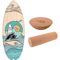 F2 Set Balance Board Halfshell 88x32cm + Halbkugel und Korkrolle