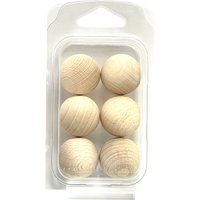 Zielkugeln Boule Pétanque 6 Stück - Buche - Natur - im Blister