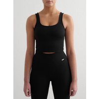 Damen Yoga Sport-BH Gerippt Nahtlos Bralette Schwarz