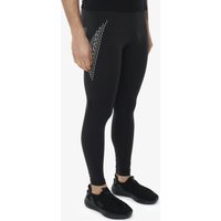 Schwarze Fitness-Leggings aus Synthetik für Herren