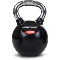 Kettlebell Gummiert mit gerändeltem Chrom-Griff 32 kg Gewichtheben Unisex