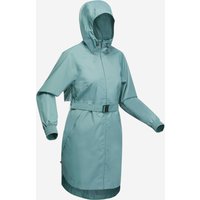 Regenjacke Damen wasserdicht lang Wandern - Raincut grün