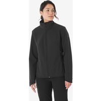 Softshelljacke Damen winddicht Wandern - MT100 schwarz