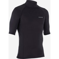 Surf-Shirt Herren kurzarm Fleece 900 schwarz