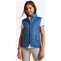 Reitweste 100 warm Kinder blau