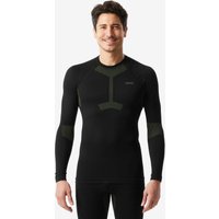 Skiunterwäsche Funktionsshirt Herren warm seamless - BL500 Soft schwarz/khaki