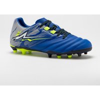 Kinder Rugby Schuhe R500 FG gegossene Sohle trockener Untergrun blau