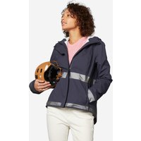 Fahrrad-Regenjacke City 540 Damen sichtbar bei Nacht dunkelblau