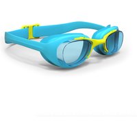 Schwimmbrille Kinder klar - XBase blau/gelb