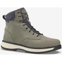 Wanderschuhe Herren hoch warm Leder Wandern - NH500 grün