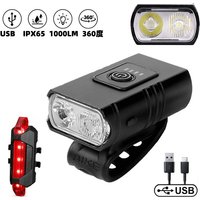 Bicycle Headlight T6 With Power Display Headlight Near And Far Beam Mountain Bike Rechargeable Headlight