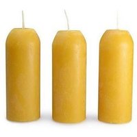 KERZEN O 3er-Pack Bienenwachskerzen - 18 h - Orange