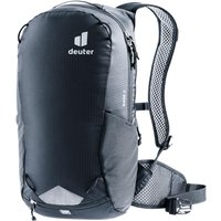 Deuter Race 8 black - Fahrradrucksack 8 Liter, aus recyceltem Material, ohne PFAS hergestellt, ClimatePartner zertifiziertes Produkt, Airstripes Rückensystem für optimale Belüftung, leicht und kompakt