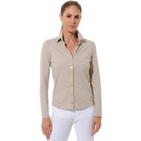 MDC Button-Down Langarm Polo sand