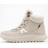 Winterschuhe Damen halbhoch Leder warm wasserdicht Winterwandern - NH500 beige