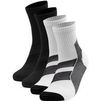 Occulto Herren Kompressionssocken 2er Pack (Modell: Ian) Blk-Wht 39-42