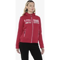 Rubinrotes Damen-Sweatshirt aus synthetischem Material für Fitness