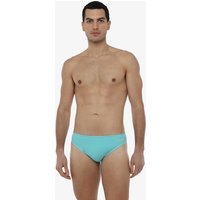 Aquamarinblauer Herren-Badeanzug aus synthetischem Material zum Schwimmen