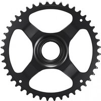 Shimano Kettenblatt CR-ET600 44Z ohne Kettenschutzring, für E-Bike Antriebe Steps, Aluminium, Direct Mount, Schwarz