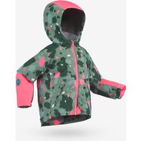 Skijacke Kinder Gr. 80-110 warm verstellbar - 500 Toddler rosa/grün