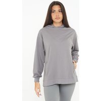 Unisex-Sport-Sweatshirt mit Kapuze F LOOSY dunkelgrau