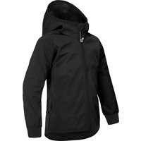 Elastische, ungefütterte Softshell-Jacke für Kinder Basic, Schwarz