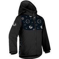 Softshell-Jacke mit Fleece für Kinder Basic, Schwarz, Planeten