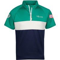 Kinder T-Shirt Trondheim Pfeffergrün/Marineblau