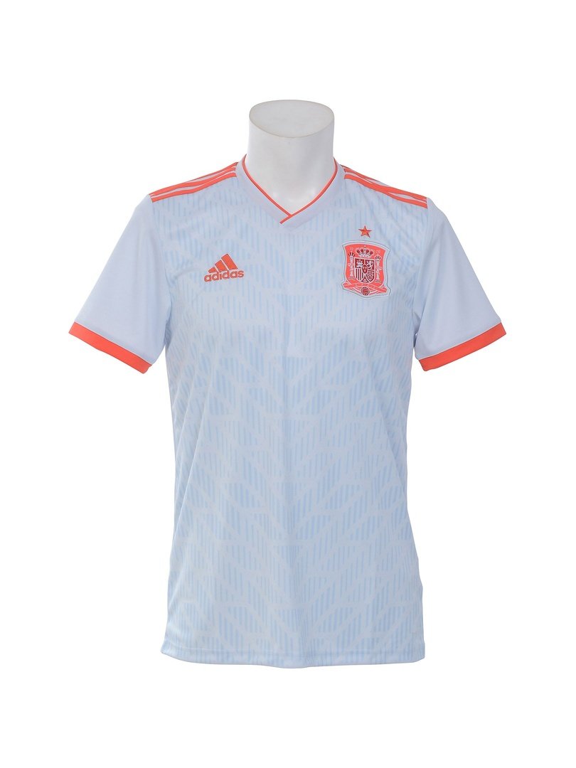 adidas Herren Spanien Auswärtstrikot, Halblau/Brired, L