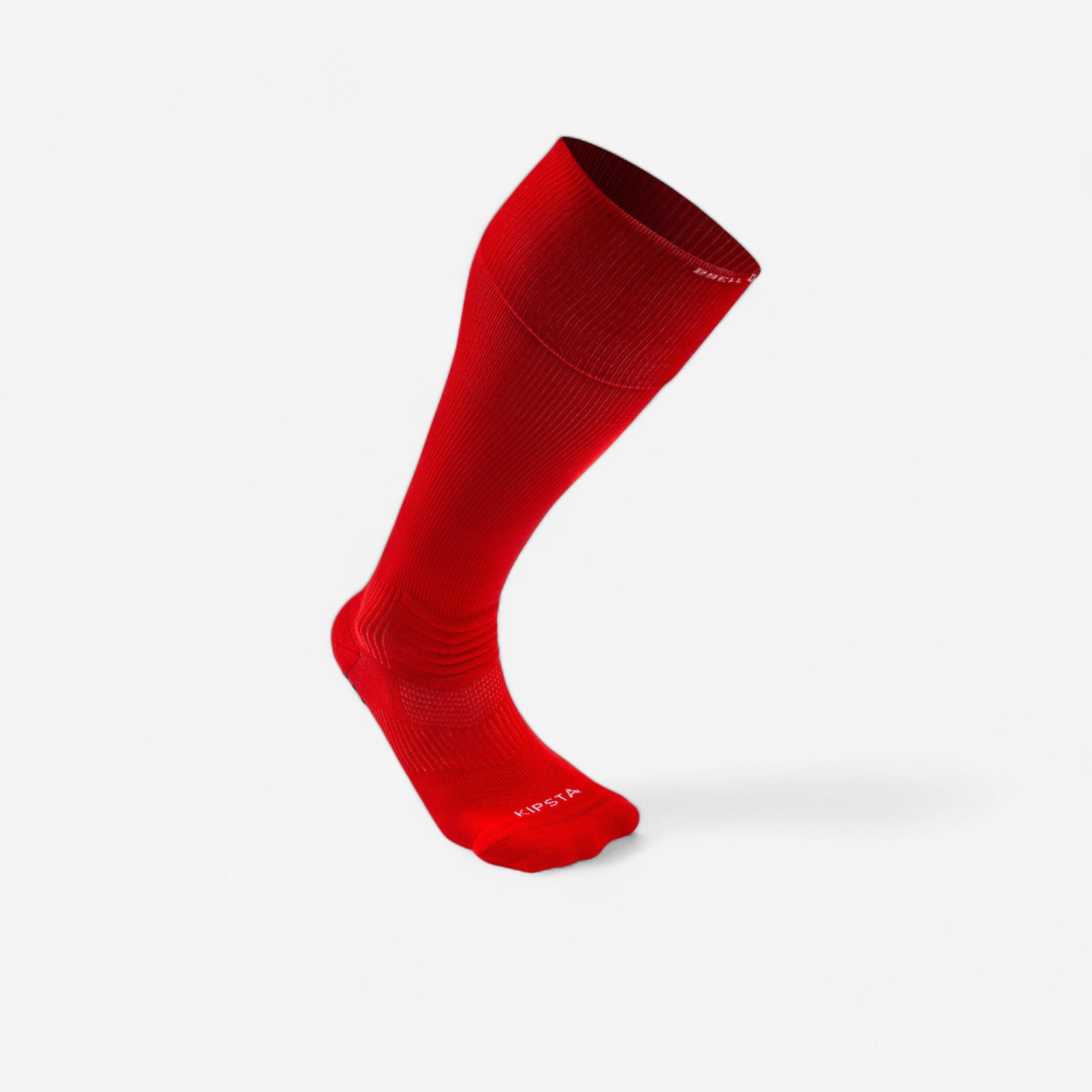 Damen/Herren Fussball Stutzen hoch mit rutschfesten Socken - Viralto II rot